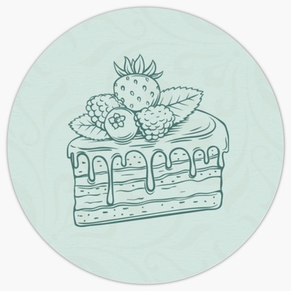 Design Preview for Design Gallery: Food Service Sticker Sheets, 3.8 x 3.8 cm Circle