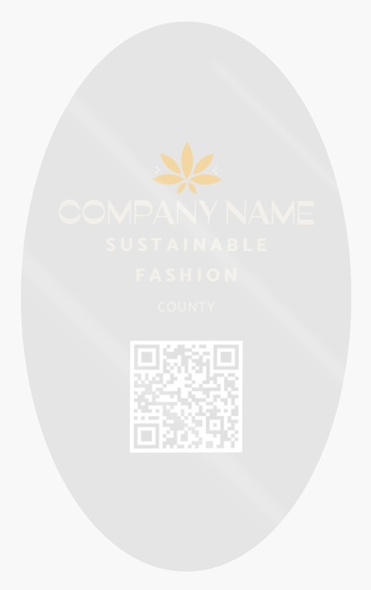Design Preview for Design Gallery: Clothing Product Labels on Sheets, Oval 12.7 x 7.6 cm