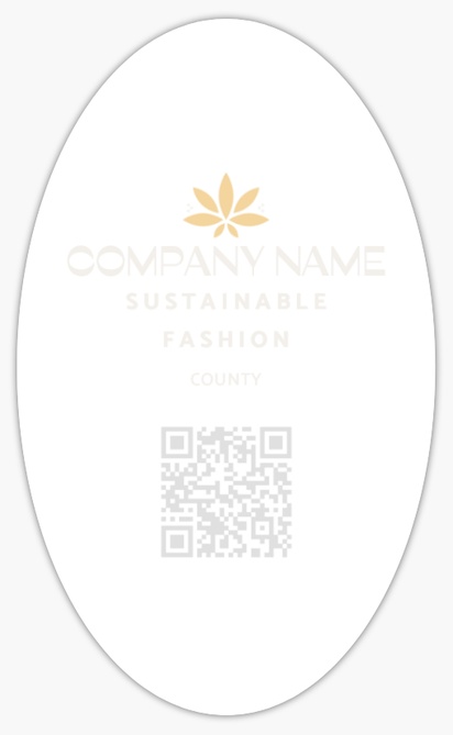 Design Preview for Custom Clothing Labels, 12.7 x  7.6 cm Oval