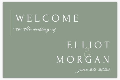 A wedding welcome sign simple gray design for Season