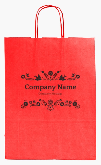 Design Preview for Design Gallery: Gourmet & Fine Food Single-Colour Paper Bags, M (26 x 11 x 34.5 cm)