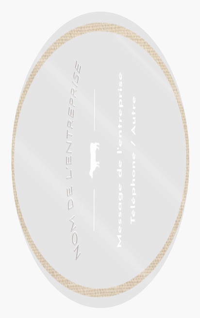 Aperçu du graphisme pour Galerie de modèles : feuilles de stickers pour boucherie, 12,7 x 7,6 cm Ovale