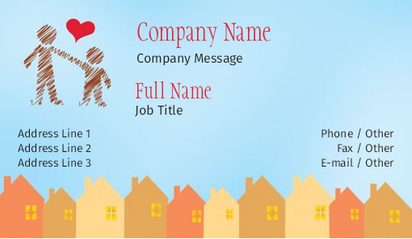 Design Preview for Design Gallery: Foster Services & Adoption Business Card Stickers