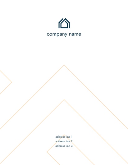 A real estate agency real estate orange blue design for Modern & Simple