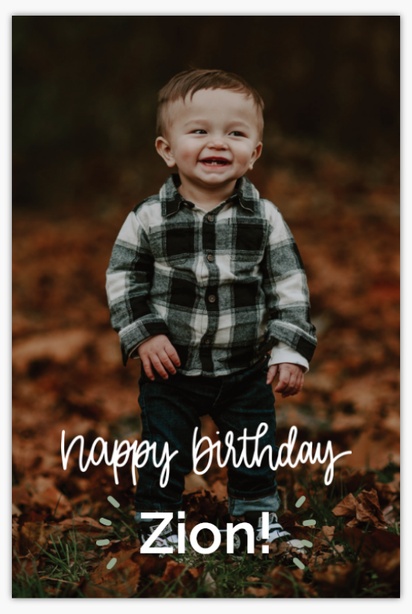 A child birthday first birthday white gray design for Traditional & Classic with 1 uploads