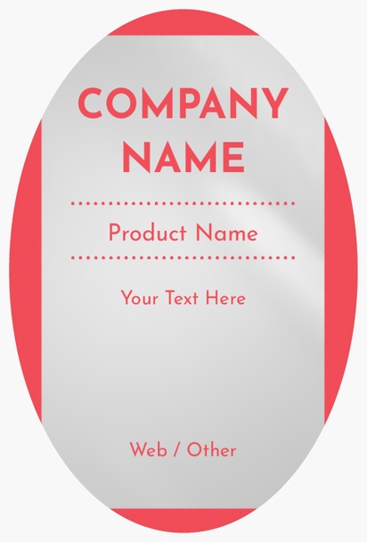 Design Preview for Design Gallery: Business Services Roll Labels, Oval 7.5 x 5 cm Silver Paper