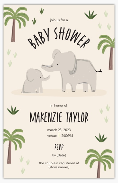 A baby shower safari cream design for Type