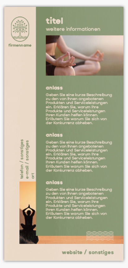 Designvorschau für Designgalerie: Flyer und Falzflyer Gesundheit & Wellness,  Ohne Falz DL (99 x 210 mm)