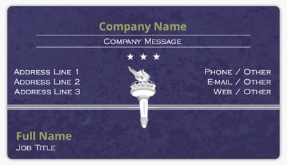 Design Preview for Design Gallery: Patriotic & Military Business Card Stickers