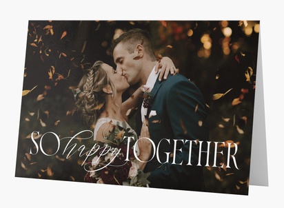 Design Preview for Design Gallery: Newly Married Personalized Christmas Cards, Rectangular 18.2 x 11.7 cm