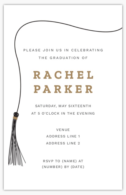 A graduation invitation arch photo white gray design for Graduation Party