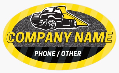 Design Preview for Templates for Trucking Bumper Stickers , Oval - 7.6 x 12.7 cm