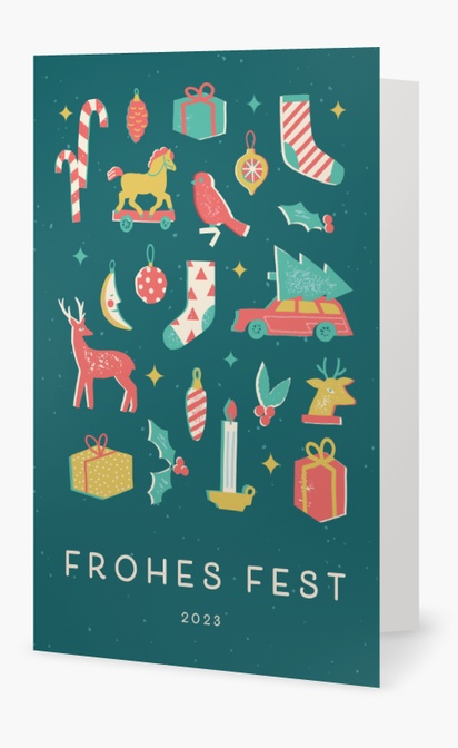 Designvorschau für Designgalerie: Weihnachtskarten Witzig & Skurril, 18.2 x 11.7 cm  Klappformat