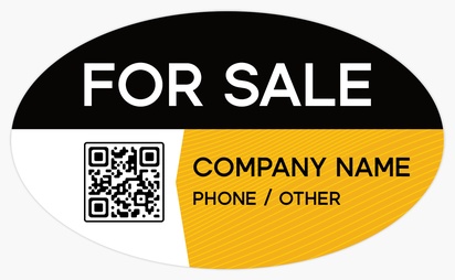 Design Preview for Templates for Property Management Bumper Stickers , Oval - 7.6 x 12.7 cm