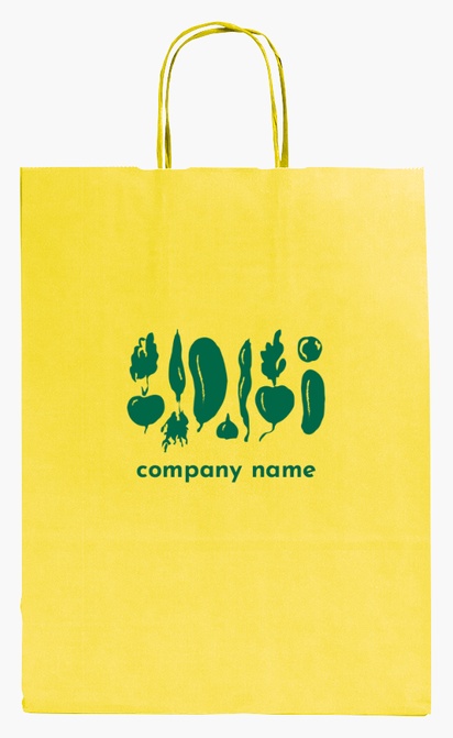 Design Preview for Design Gallery: Farmers Market Single-Colour Paper Bags, M (26 x 11 x 34.5 cm)