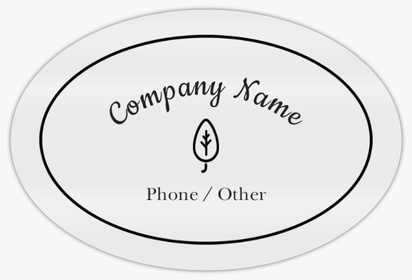Design Preview for Modern & Simple Reusable Stickers Templates, 2" x 3" Oval Horizontal