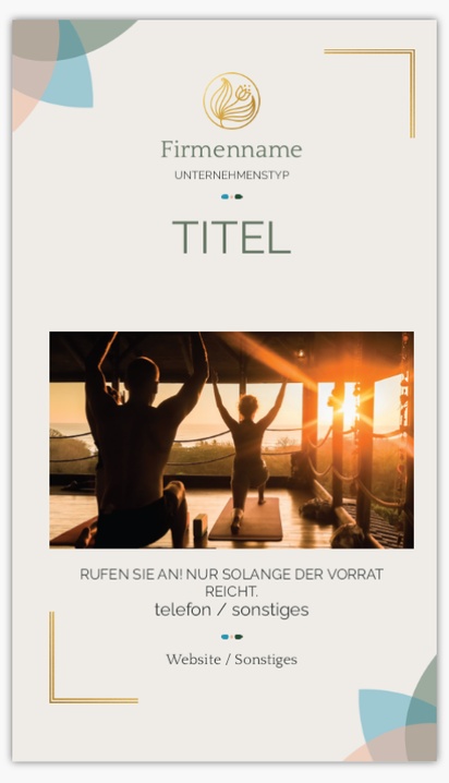 Designvorschau für Designgalerie: Roll-Up-Banner Yoga & Pilates, 118 x 206 cm Economy