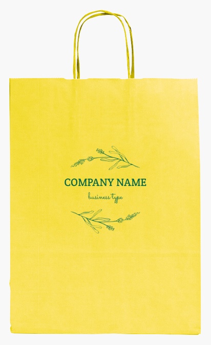 Design Preview for Design Gallery: Beauty Consulting & Pampering Single-Colour Paper Bags, M (26 x 11 x 34.5 cm)