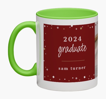 Design Preview for Templates for Graduation Personalised Mugs , Wrap-around