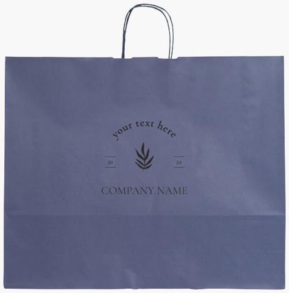 Design Preview for Design Gallery: Florals & Greenery Single-Colour Paper Bags, XL (54 x 14 x 45 cm)