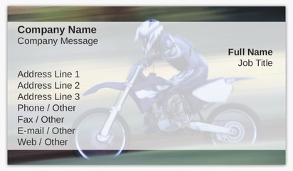 Design Preview for Motorcycles Ultra Thick Business Cards Templates