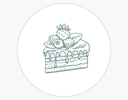 A piece of cake breakfast gray design for Elegant