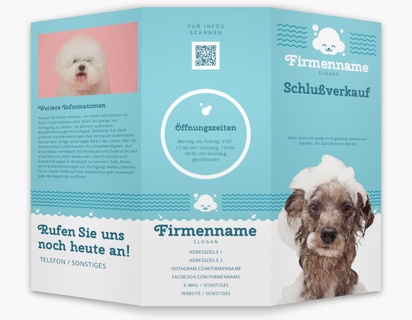 Designvorschau für Designgalerie: Speisekarten Tiere & Tierbetreuung, Wickelfalz