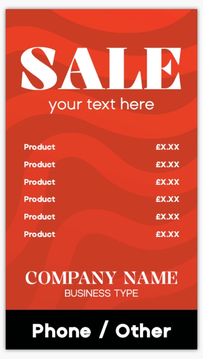 Design Preview for Templates for Retail & Sales Vinyl Banners , 520 x 900 mm Vertical None Indoor Vinyl No