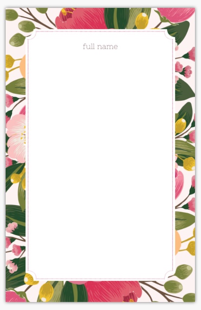 A florals botanicals white pink design for Floral