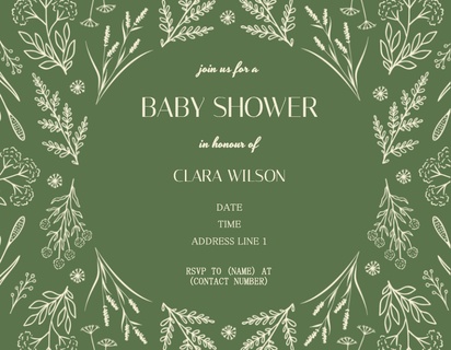 Design Preview for Design Gallery: Bohemian Baby Shower Invitations, 5.5" x 4"