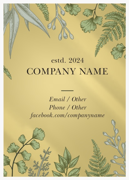 Design Preview for Design Gallery: Beauty & Spa Roll Labels, Rectangle 10.5 x 7.4 cm Gold Paper