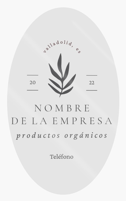 Vista previa del diseño de Galería de diseños de pegatinas en hojas para productos de belleza y perfumes, 12,7 x 7,6 cm Ovalada
