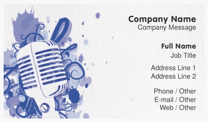 A promoter blue microphone white purple design for Art & Entertainment