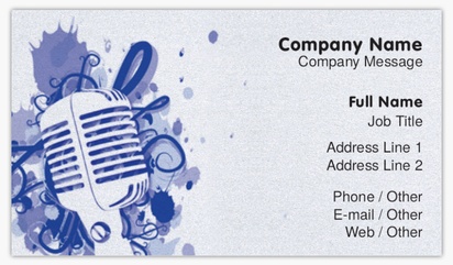 A promoter blue microphone white blue design for Art & Entertainment