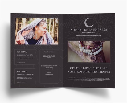 Vista previa del diseño de Galería de diseños de folletos plegados para religión y espiritualismo, Díptico A4 (210 x 297 mm)