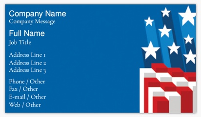 Design Preview for Patriotic & Military Soft Touch Business Cards Templates, Standard (3.5" x 2")