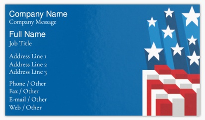 Design Preview for Patriotic & Military Standard Business Cards Templates, Standard (3.5" x 2")