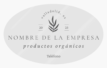 Vista previa del diseño de Galería de diseños de etiquetas para productos en hoja para comida y bebida, Ovalada 12,7 x 7,6 cm