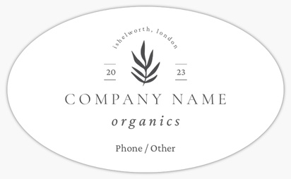 Design Preview for Design Gallery: Modern & Simple Product Labels, 12.7 x  7.6 cm Oval
