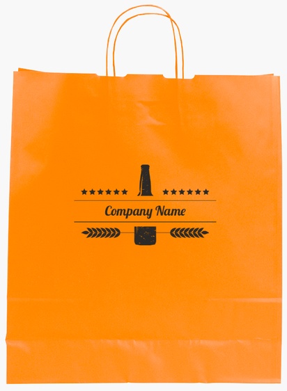 Design Preview for Design Gallery: Retro & Vintage Single-Colour Paper Bags, L (36 x 12 x 41 cm)
