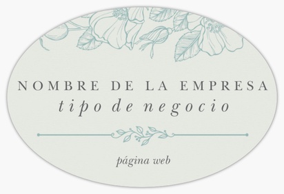 Vista previa del diseño de Galería de diseños de pegatinas en rollo para productos de belleza y perfumes, Ovalada 7,5 x 5 cm
