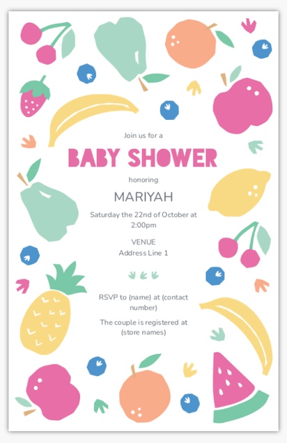 Design Preview for Design Gallery: Gender Neutral Baby Shower Invitations, 4.6” x 7.2”