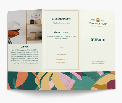 Förhandsgranskning av design för Designgalleri: Resor & hotell Menyer, C-falsning