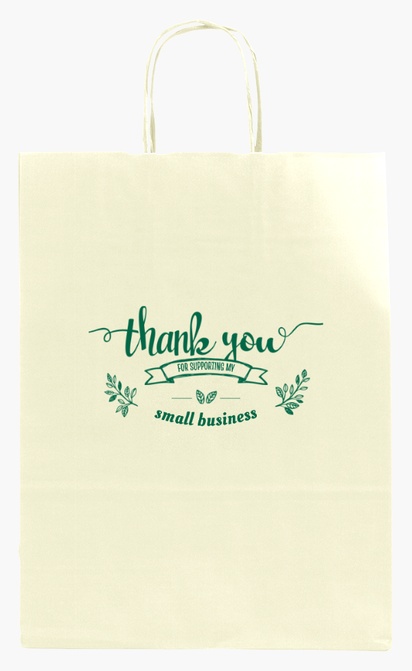 Design Preview for Design Gallery: Gift & Party Shops Single-Colour Paper Bags, M (26 x 11 x 34.5 cm)