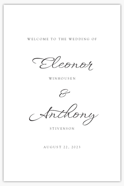 Design Preview for Foam Board Wedding Signs, 24" X 36"