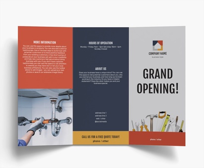 Design Preview for Design Gallery: Plumbing Folded Leaflets, Tri-fold DL (99 x 210 mm)