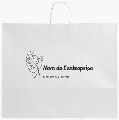 Aperçu du graphisme pour Galerie de modèles : sacs en papier impression monochrome pour marketing et relations publiques, XL (54 x 14 x 45 cm)