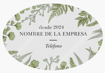 Vista previa del diseño de Galería de diseños de pegatinas en rollo para productos de belleza y perfumes, Ovalada 15 x 10 cm