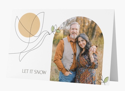 Design Preview for Design Gallery: Peace Personalized Christmas Cards, Rectangular 18.2 x 11.7 cm