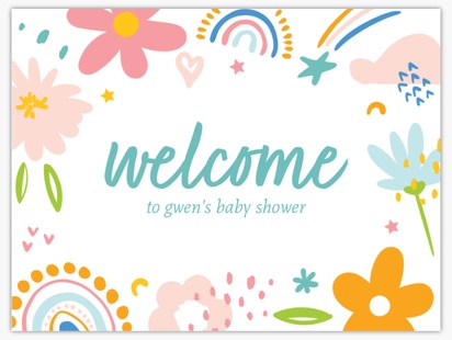 A whimsical baby gray blue design for Baby